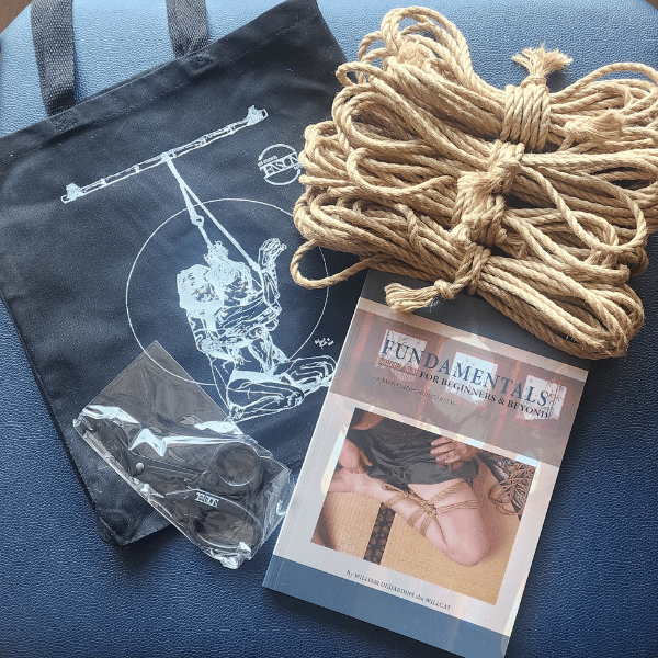 Shibari Essentials: Beginner's Rope Bondage Kit with Guide, Jute Ropes, Safety Scissors & Tote bag