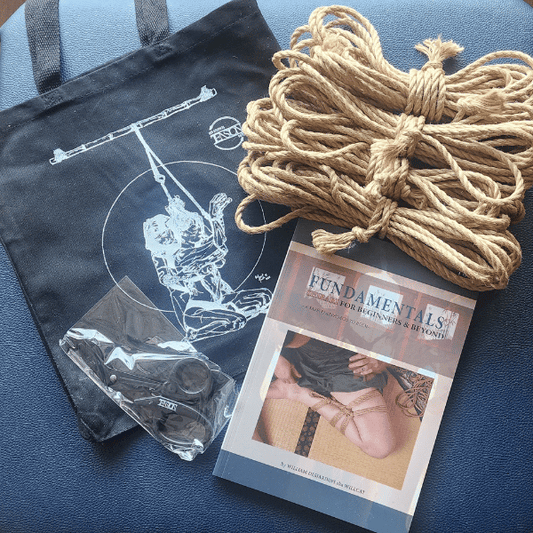 Shibari Essentials: Beginner's Rope Bondage Kit with Guide, Jute Ropes, Safety Scissors & Tote bag